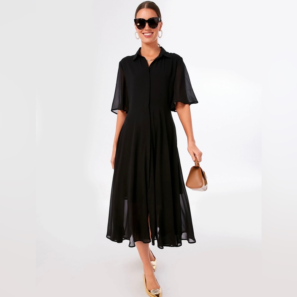NWT Tuckernuck Pomander Place Black Maeve Maxi Dress, XS or S!
